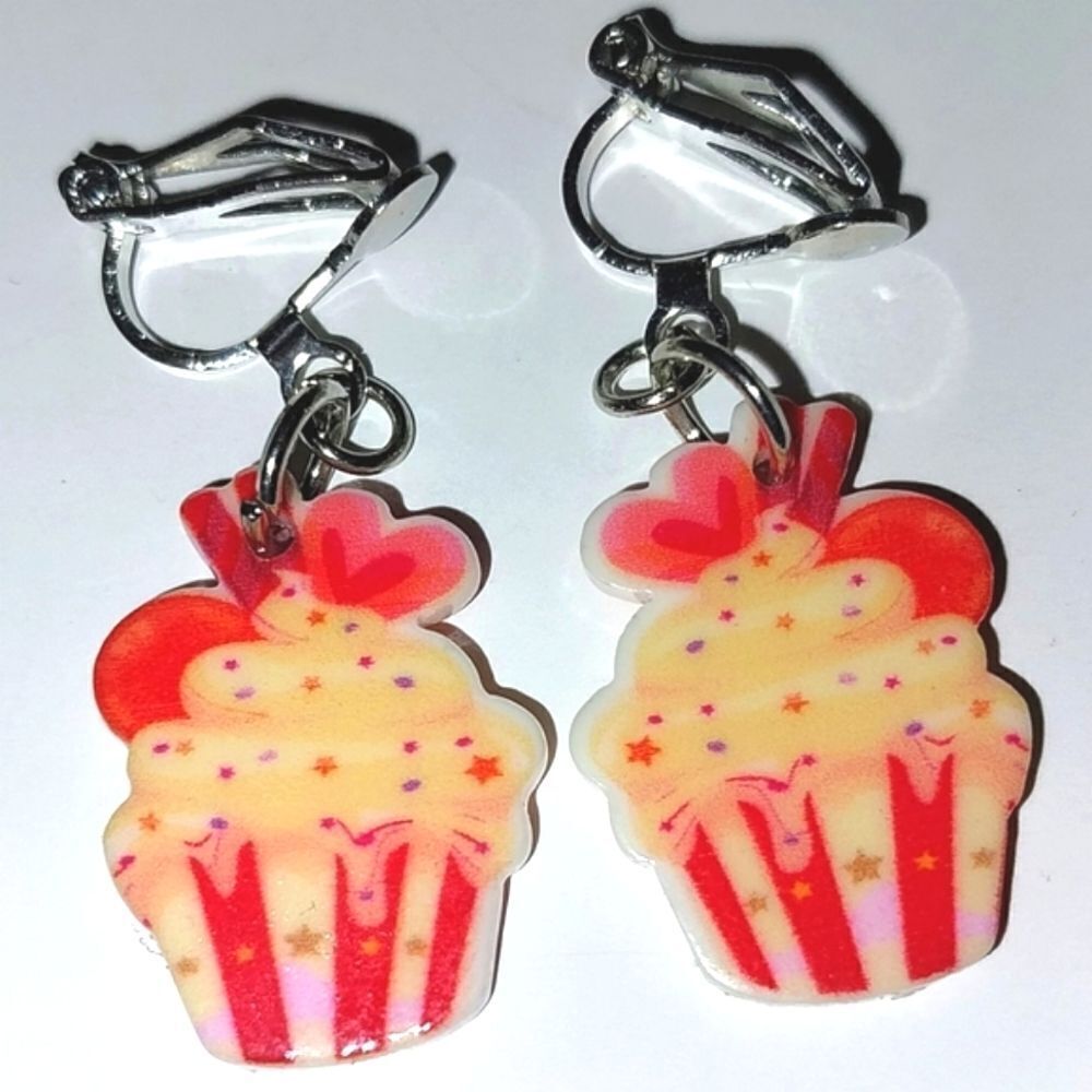 Hand Crafted, super cute girls clip-on earrings